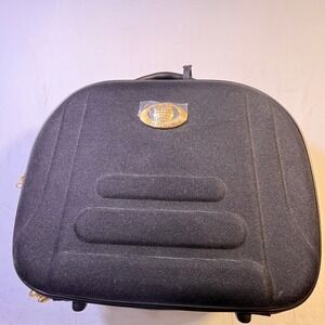 VTG Transworld Black Hardside Carry On Luggage Case Vanity Travel Bag Lock Keys